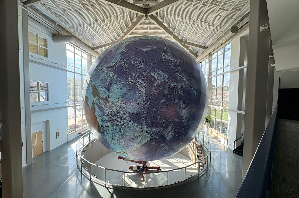 Eartha globe from second story