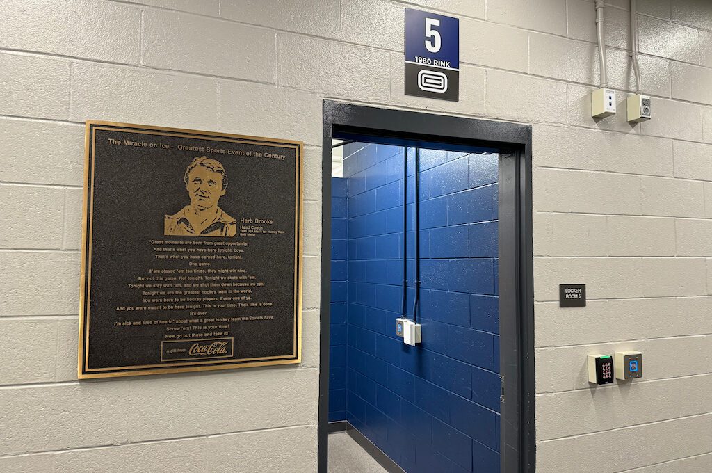 Lake Placid Olympic Museum 1980 rink lockerroom