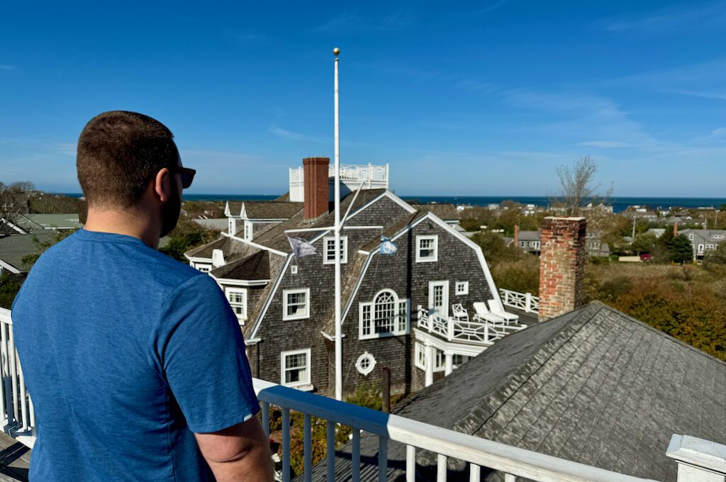 view from Widow's Walk in Nantucket