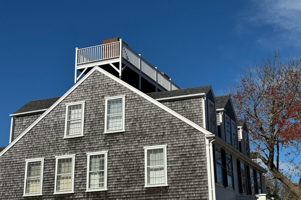 view from Widow's Walk in Nantucket