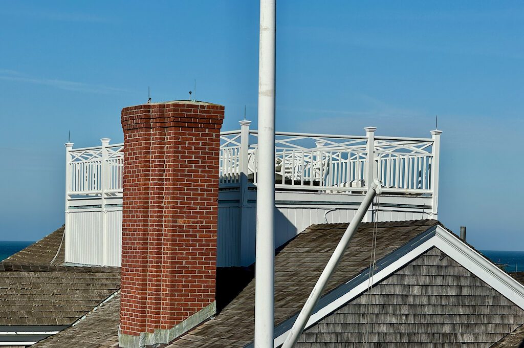 Widow's Walk in Nantucket chimney