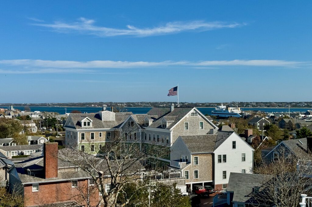 view from Widow's Walk in Nantucket