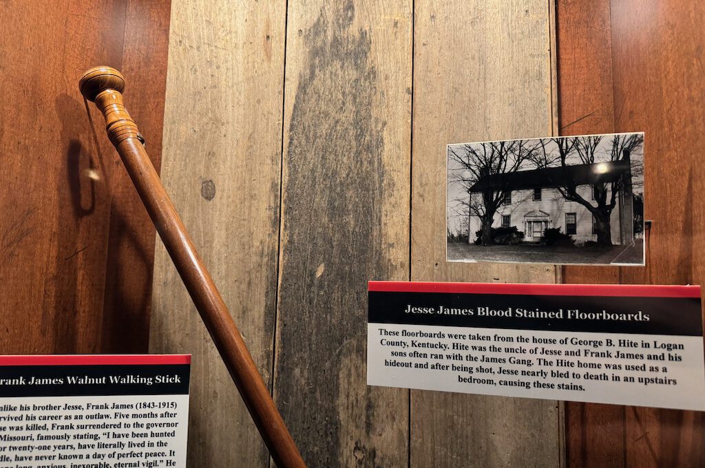 Alcatraz East Crime Museum jesse james floorboards