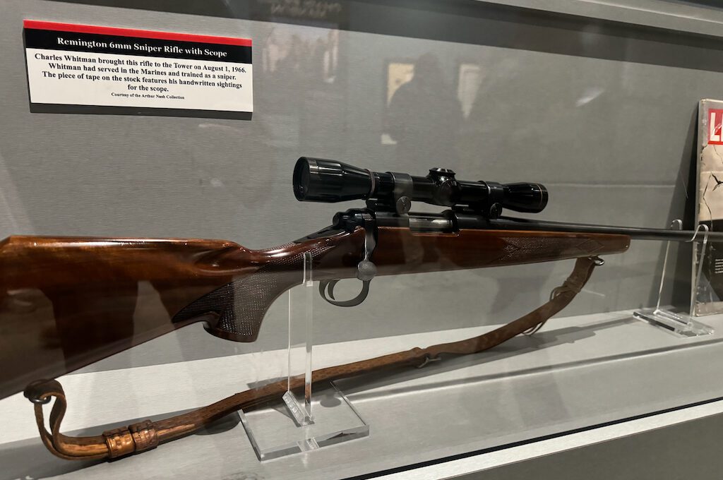 Alcatraz East Crime Museum Remington six-millimeter sniper rifle utilized by Charles Whitman