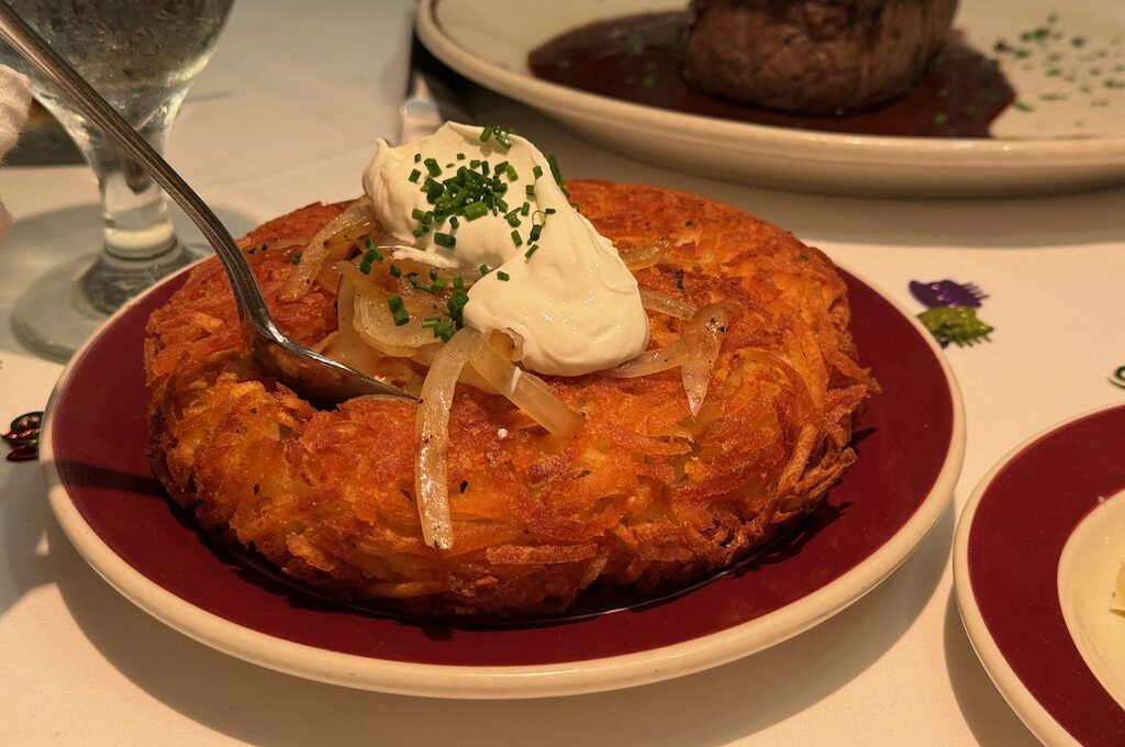 Bones Steakhouse hash brown