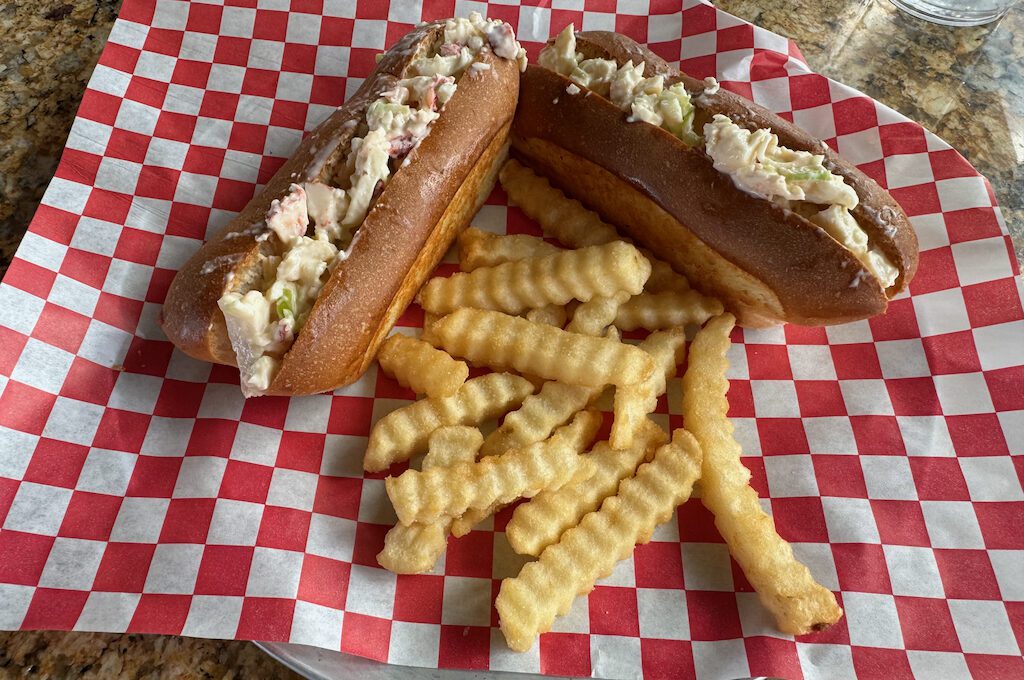 Seafood on Carnival Cruise lobster roll