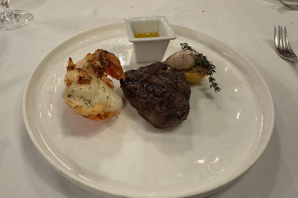 Seafood on Carnival Cruise surf and turf