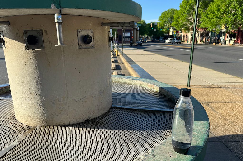 Hot springs water station