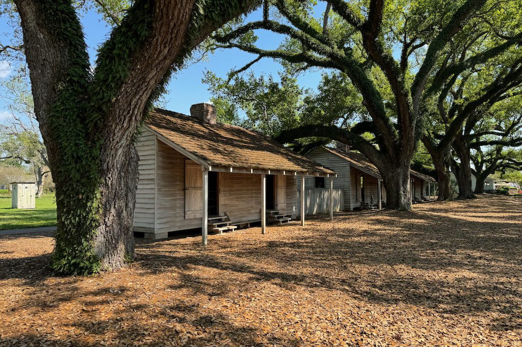 Old houses surrounded by large trees Oak Alley Plantation