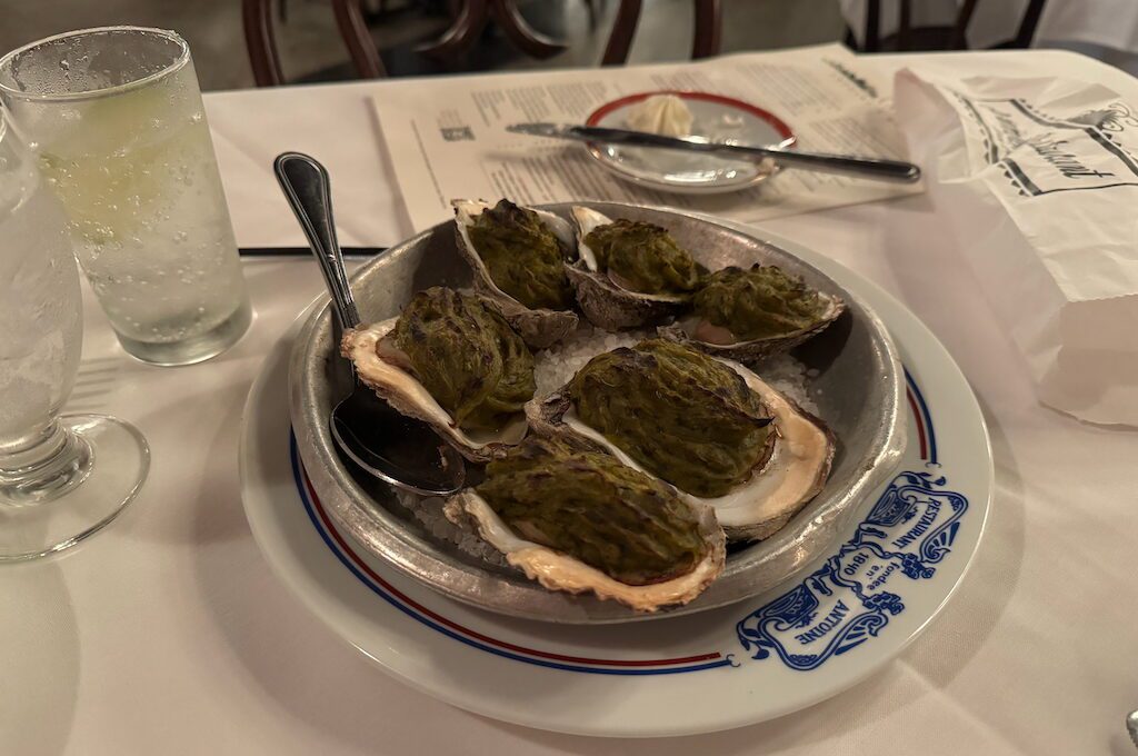 Antoine’s Restaurant oysters, Rockefeller
