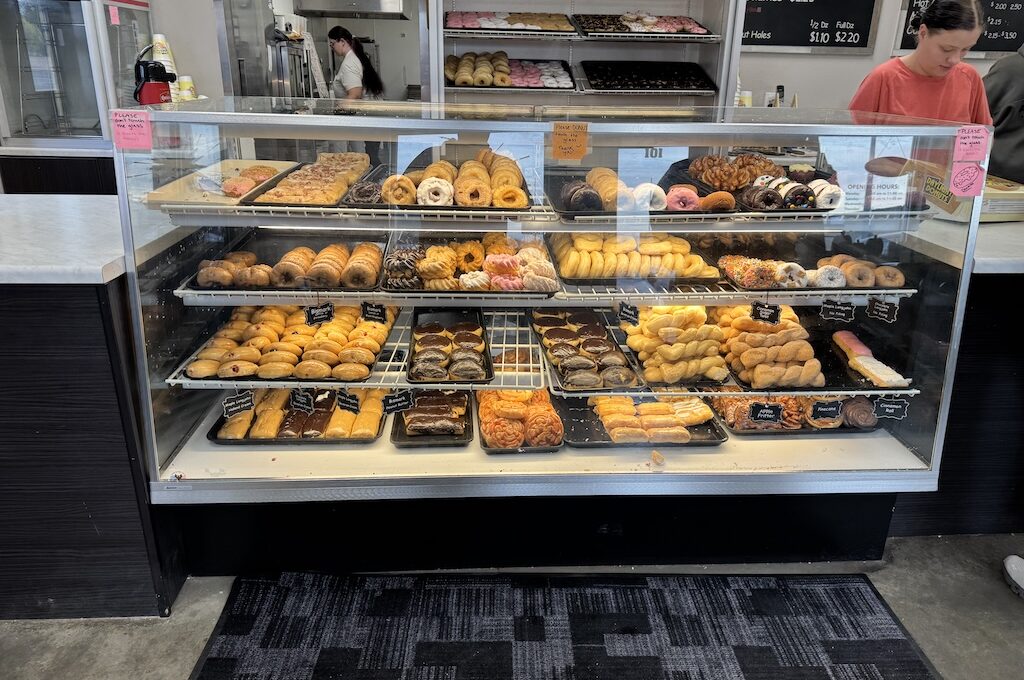 Daylight Donuts donut case