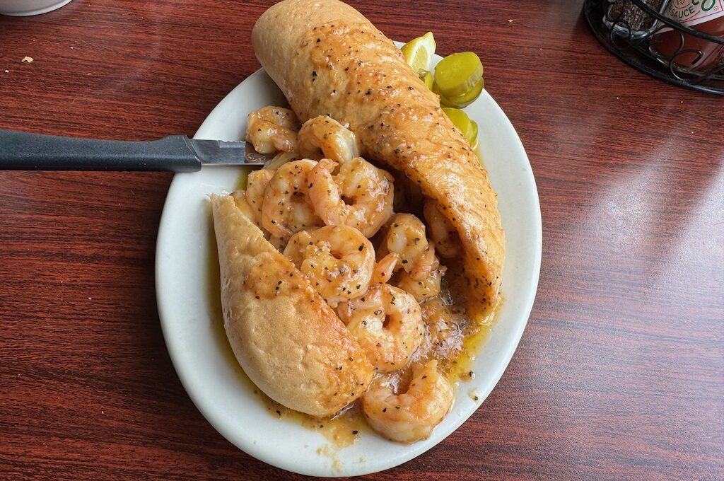 Liuzza’s by the Track bbq po boy