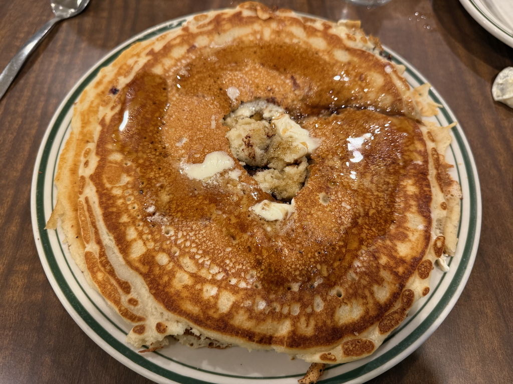 The Pancake Shop pancake with syrup