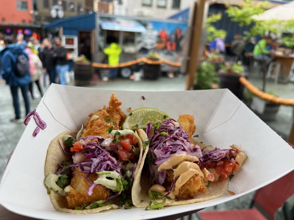 Fish tacos at Deckhand Dave’s Fish Tacos Juneau
