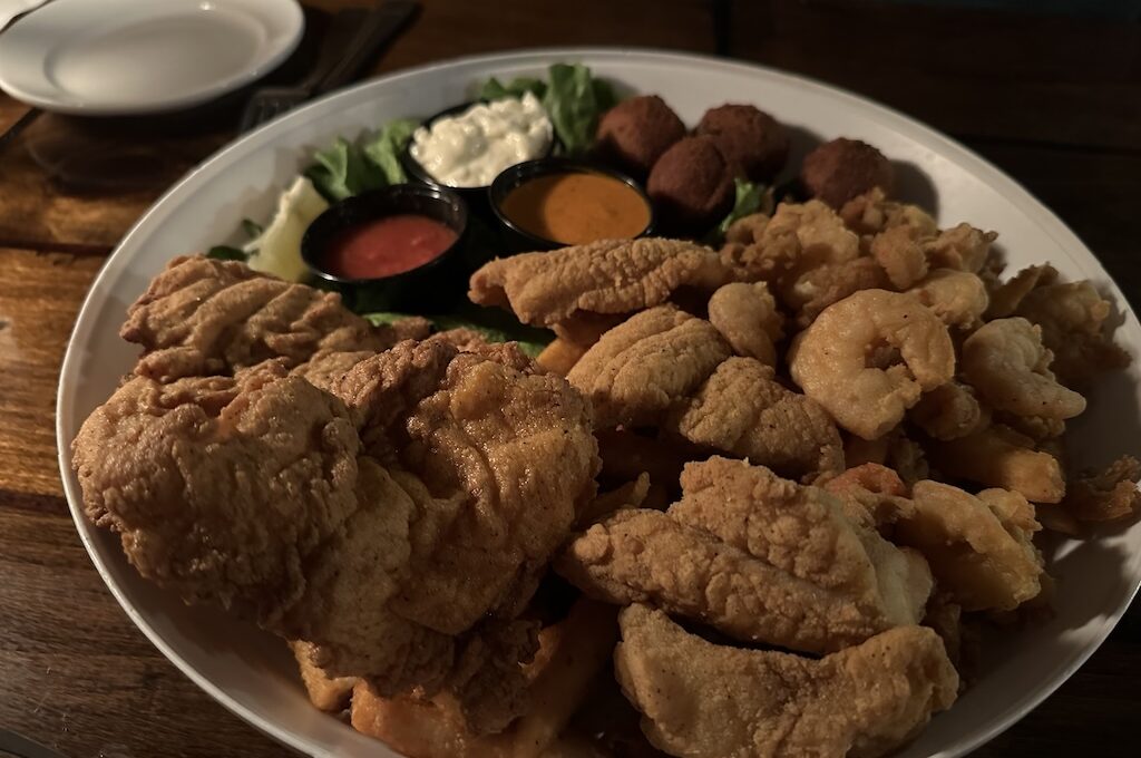 Lagniappe Cajun Creole Eater fried platter