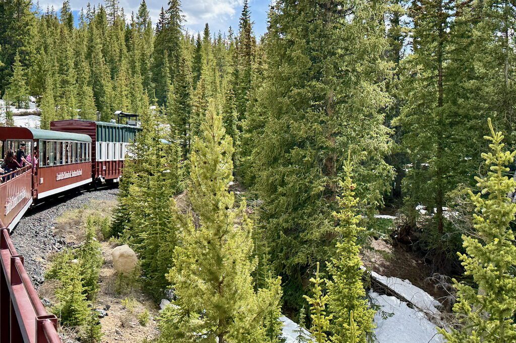Leadville Railroad in forest