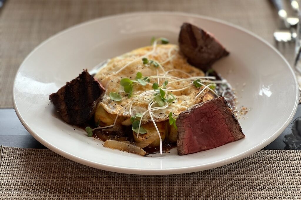 Steak and eggs at Salt Juneau