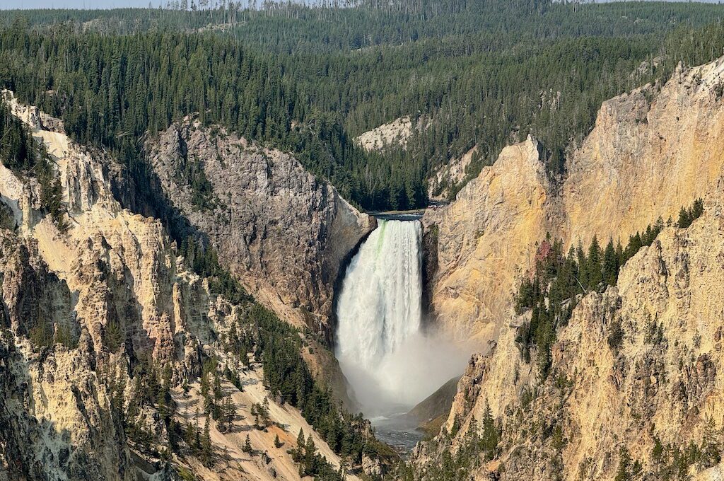Grand Canyon of the Yellowstone waterfall artists point