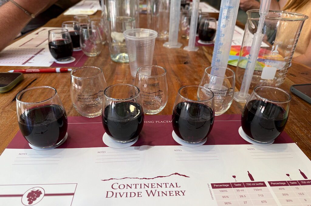 wine glasses in mixing session