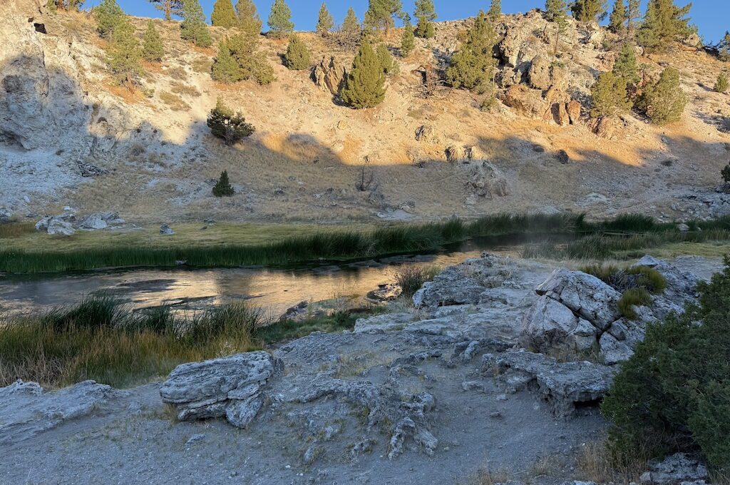 Hot Creek geological area river