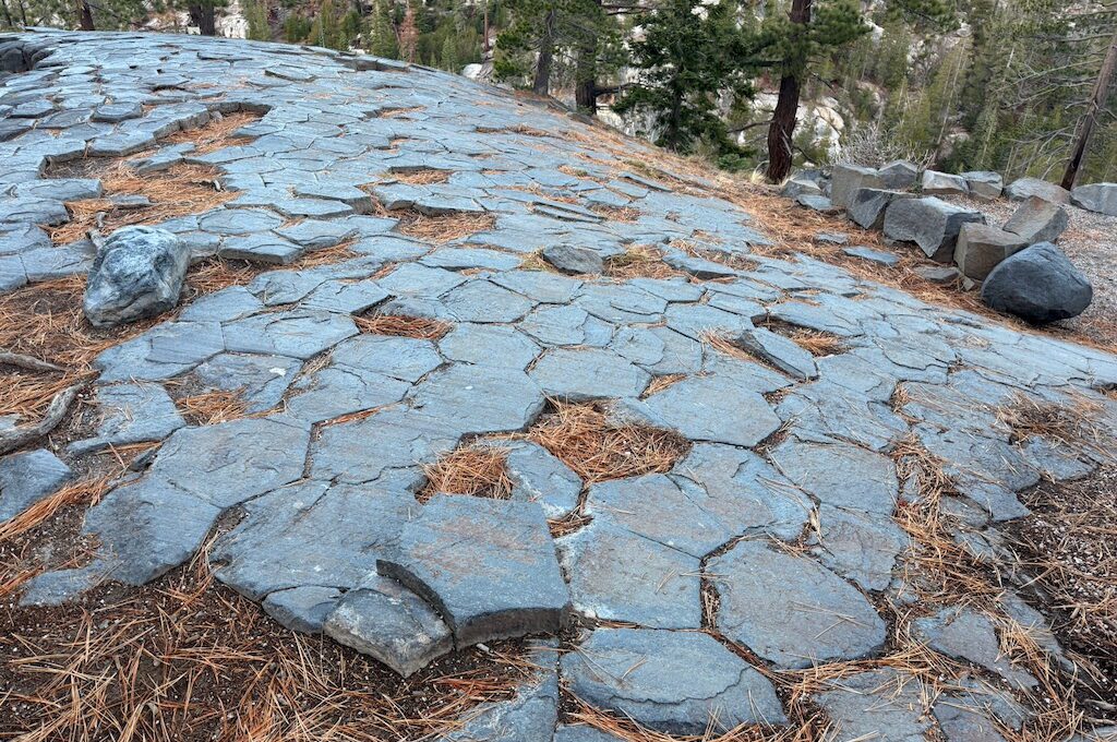 The floor at the top of Devils Postpile