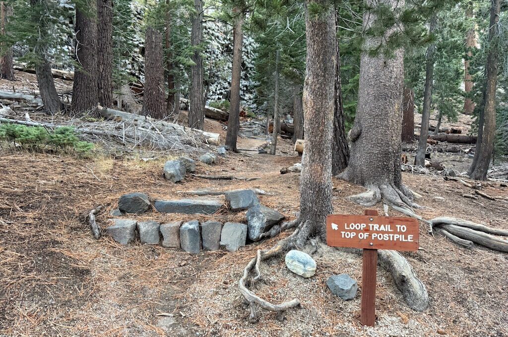 Trail that takes you to the top of Devils Postpile